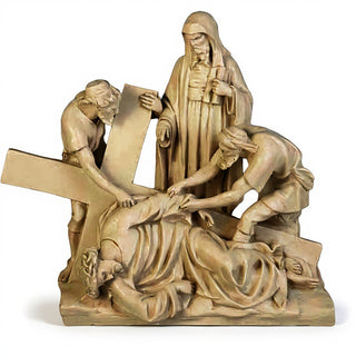 Jesus Falls The 3Rd Time Stati Statue - 27-inch