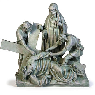 Jesus Falls The 3Rd Time Stati Statue - 27-inch