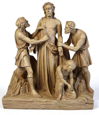 Jesus Is Stripped Station Statue - 28-inch