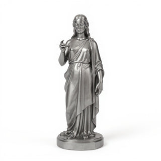 Jesus Nailed to the Cross Statue - 29-inch — Aged Silver finish
