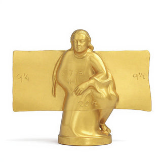 Jesus Nailed to the Cross Statue - 29-inch — Deep Gold finish