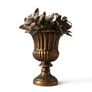 Fluted Urn Planter - 20-inch — Bronze finish