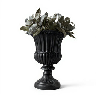 Fluted Urn Planter - 20-inch — Dusted Black finish