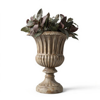 Fluted Urn Planter - 20-inch — Gothic Stone finish
