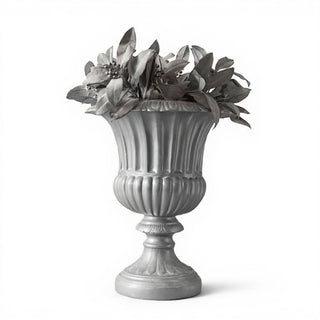 Fluted Urn Planter - 20-inch — Limestone finish