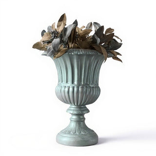 Fluted Urn Planter - 20-inch — Mossy Green finish