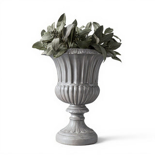 Fluted Urn Planter - 20-inch — Old Stone finish