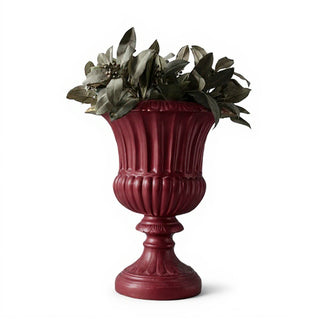 Fluted Urn Planter - 20-inch — Rust finish