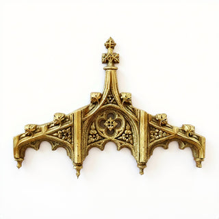 Chartres Tracery Header Wall Header — Antique Gold finish