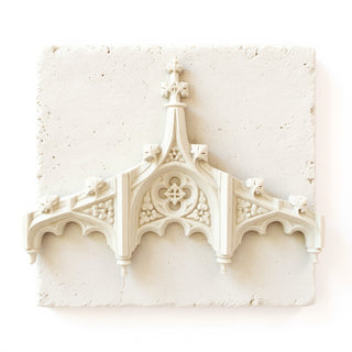 Chartres Tracery Header Wall Header — Antique White finish