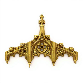 Chartres Tracery Header Wall Header — Deep Gold finish