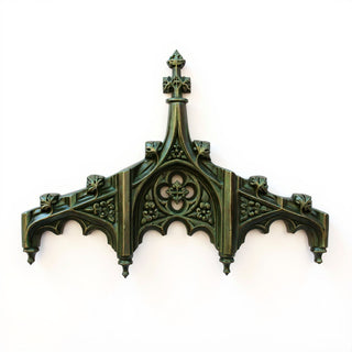 Chartres Tracery Header Wall Header — Green Bronze finish