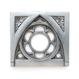 Oak Leaf Tracery Square Panel — Antique Silver finish