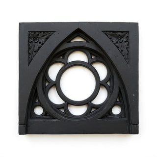 Oak Leaf Tracery Square Panel — Dusted Black finish