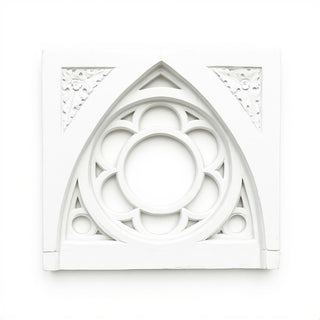 Oak Leaf Tracery Square Panel — Flat White finish