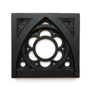 Oak Leaf Tracery Square Panel — Iron finish