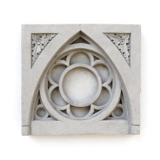 Oak Leaf Tracery Square Panel — Limestone finish