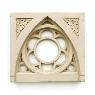 Oak Leaf Tracery Square Panel — Museum Terracotta finish