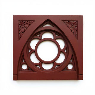 Oak Leaf Tracery Square Panel — Rust finish