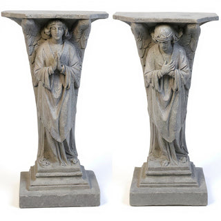 Devotion Angels Statue - 38-inch — Antique Stone finish