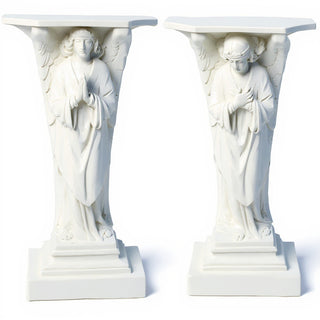 Devotion Angels Statue - 38-inch — Flat White finish