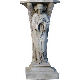 Devotion Angel Cross - 38-inch — Limestone finish