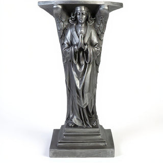 Devotion Angel in Prayer Statue - 38-inch — Aged Silver finish