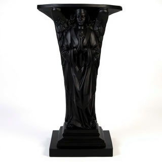 Devotion Angel in Prayer Statue - 38-inch — Flat Black finish