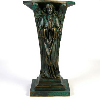 Devotion Angel in Prayer Statue - 38-inch — Green Bronze finish