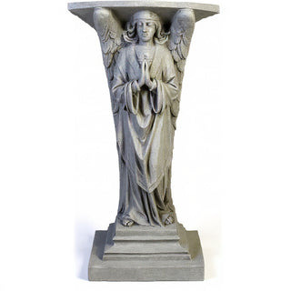 Devotion Angel in Prayer Statue - 38-inch — Limestone finish
