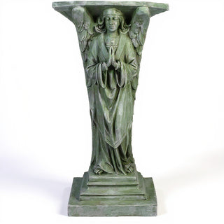 Devotion Angel in Prayer Statue - 38-inch — Mossy Green finish
