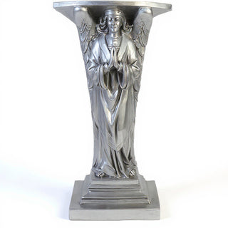 Devotion Angel in Prayer Statue - 38-inch — Silver finish