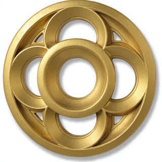 Four-Lobed Framework Architectural Panel - 36-inch — Antique Gold finish