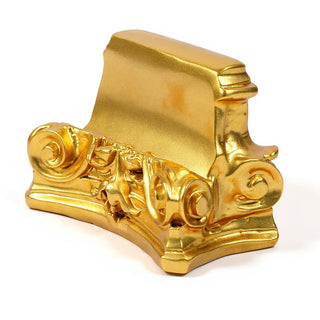 Display Capital Pedestal — Deep Gold finish