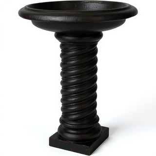 Twisted Birdbath - 30-inch — Iron finish