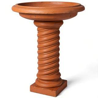 Twisted Birdbath - 30-inch — Metro finish