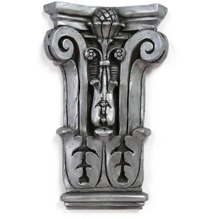 Pilaster Facade Wall Plaque - 22-inch — Aged Silver finish