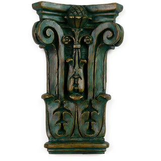 Pilaster Facade Wall Plaque - 22-inch — Green Bronze finish