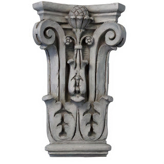 Pilaster Facade Wall Plaque - 22-inch — Limestone finish