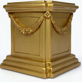 Alessa Pedestal - 22-inch — Antique Gold finish