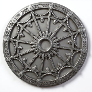 Opera Ceiling Medallion - 65-inch — Aged Silver finish