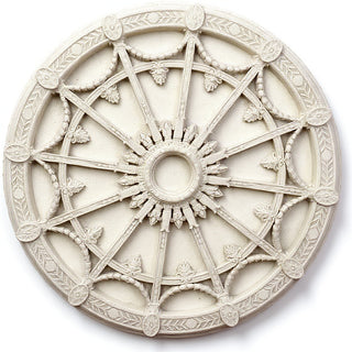 Opera Ceiling Medallion - 65-inch — Antique White finish