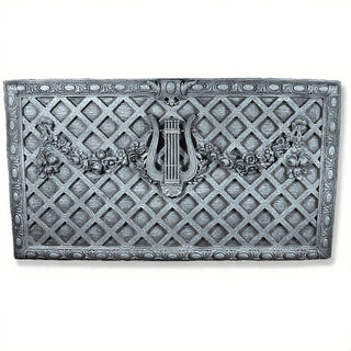 Harpo Trellis Wall Plaque — Aged Silver finish