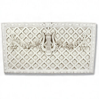 Harpo Trellis Wall Plaque — Antique White finish