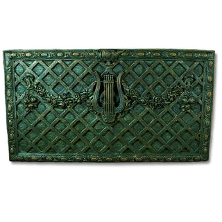 Harpo Trellis Wall Plaque — Green Bronze finish