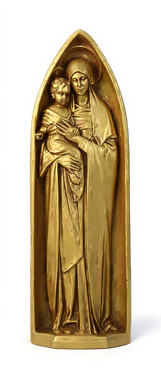 Mother & Child Pointed Arch Statue - 22-inch
