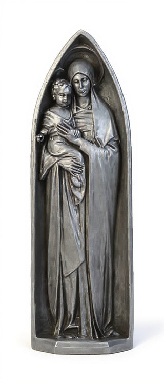 Mother & Child Pointed Arch Statue - 22-inch