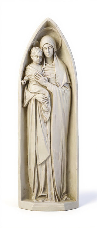 Mother & Child Pointed Arch Statue - 22-inch