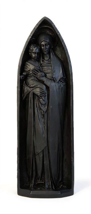 Mother & Child Pointed Arch Statue - 22-inch