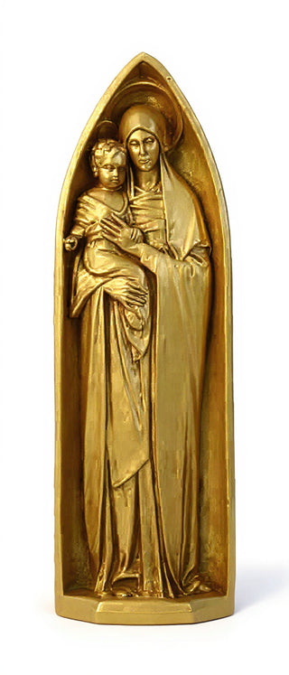 Mother & Child Pointed Arch Statue - 22-inch